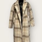 Wish The Label Natrual Plaid Empire Coat Size Large Photo 6