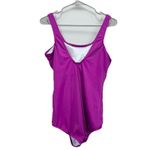 Lands End Hot Pink Tugless One Piece Soft Cup Sporty Swimsuit Size 16 Photo 4