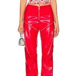 I am gia I.AM.GIA Red Isla Patent Faux Leather Pants Size Medium Photo 1