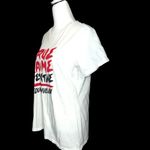 Port Authority  White Tee with Red and Black Print Photo 3