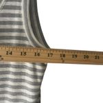 Women's Size Medium Cotton Grey Striped Maxi Light Weight Dress Gray Photo 6