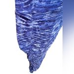 Athleta Small Blue Printed V-neck Shirred Slouchy Racerback Tank Dress EUC Photo 3