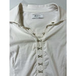 Bailey 44 White Buttoned Collared Long Sleeve Shirt Top Blouse Bodysuit Size M 🤍 Photo 4