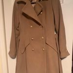 DKNY Camel Double Breasted Wool Coat Photo 0