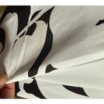 Ann Taylor Womens Dress Sz 6 Black White Sleeveless Faux Wrap Dress Floral Photo 9