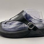 FitFlop FitfFlop Womens Sandals The Skinny Size 10 Black Slip On Thong Shoes Photo 0