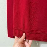Karen Millen  Red Chunky Knit Turtleneck Sweater Womens M Fall Classic Preppy Photo 1