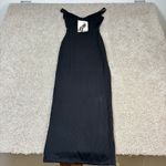 Naked Wardrobe NWT  New Everything Maxi Dress Black Ribbed Bodycon‎ Womens Size S Photo 1