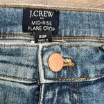 J.Crew Mid Rise Flare Crop Stretch Blue Jeans Size 29 Petite Photo 11