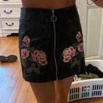 Jealous Tomato PLEATHER MINI SKIRT W FLORAL Photo 1
