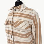Everlane Oversized Plaid Button Front Cotton Shirt Jacket | Sz Small | Camel Tan Photo 5