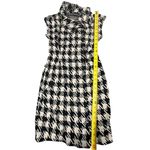 Ellen Tracy Black White Houndstooth Knit Dress Size 4 Photo 4