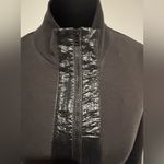 DZHAVAEL COUTURE Black Zip Bubble Hem Garbage Bag Like Fabric Slim Fit Jacket S Photo 5