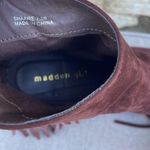 Madden Girl  "Shaare" brown leather fringe ankle boots size 7.5B Photo 10