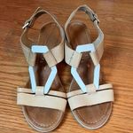 Sheridan Mia Italian Leather Block Heel Summer Sandals White Size 6.5 Photo 1