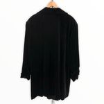 1. State Black Velvet Ruched Sleeve Blazer Dress Photo 8