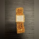 Vintage Gold Watch State of Texas Watch Face Square Bracelet Tawaiian White Photo 6