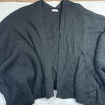 David & Young  Open Front Knit Cardigan Poncho Cape Women's One Size Black‎ Knit Photo 7
