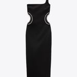 ZARA bodycon dress cut out midi rhinestone fitted party coctail gala Photo 7