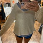 Urban Outfitters Cream Balloon Sleeve Sweater Photo 0