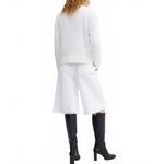 Mango Nieves Wool Blend V-Neck Round-Neck Sweater White Jersey NWT XXL Photo 4