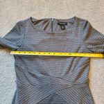 White House | Black Market  Dress Size 4 Slimming Wrap Waist Shimmer Striped Photo 4