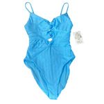 Becca Standard Prima Twist One Piece Swimsuit Plunge Neck M Photo 1