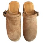RE/DONE NWOB  70s Classic Suede Brown Buckle Clogs Wood Heel Womens Size 6 EU 36 Photo 2