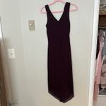 Windsor Vintage 90s Eggplant Purple Asymmetrical Midi Dress Mesh Fairy Grunge Photo 5