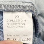 Flamingals Jeans Women's 2XL 37x26 Wide Leg Ankle Raw Edge Distressed Beachy Blue Size undefined Photo 4