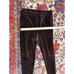 Ralph Lauren Lauren Brown Velour Stretch Pull On Pants Leggings Size L Photo 2