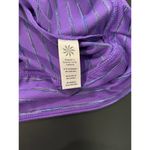 Athleta Women's M Purple Space Dye Striped Activewear Top Thumbholes Athleisure Photo 6
