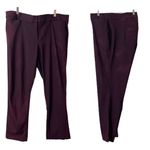 Lane Bryant Women’s Pants The Allie Ankle Slim Fit Burgundy Mid Rise Sz 24R Plus Photo 9