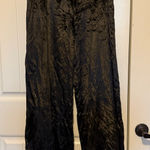 Milly  Black velour Wide Leg Pants Photo 0
