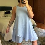 Sophie & Trey Satin Blue Dress Photo 2