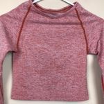 Victoria's Secret PINK Victoria’s Secret Women’s Seamless Athletic Red Cropped Long Sleeve Shirt Photo 1