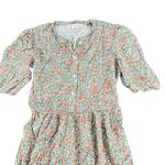 Beau & Ro Floral Pastel Maxi Dress Prairie Cottage Small Ruffle Smocking Pink Photo 3