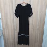 Old Navy WomensMaxi Dress Size L Black Embroidered Gauze Boho Cottage Whimsigoth Photo 5