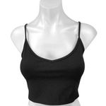 Aritzia  Sunday Best Black Sleeveless Spaghetti Cami Camisole Crop Tank Top Sz M Photo 0