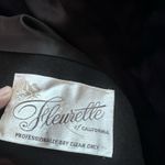 Vintage Fleurette black wool long coat velvet collar and handcuff Size 6 Photo 3