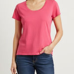 Eileen Fisher  Bubblegum Pink Short Sleeve T-Shirt Petite Size Small NWOT Photo 0