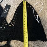 Lulu's Black Crochet Halter Tank Top Size M Photo 8