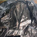 Chico's Chico’s Leather Reversible Leather Metallic Gold Black and Brown Women's Jacket Photo 11