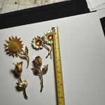 Flowers Lot Of 4 Brooch Pins Some Rose Flower Photo 5