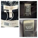 Rebecca Taylor  Tweed Dress Navy Sleeveless Fit & Flare Fringe Women’s Size 8 NEW Photo 14