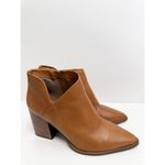 Arezzo Boots Size 9B Leather Pointed Toe Block Heel Pull On Booties NEW Brown Photo 2
