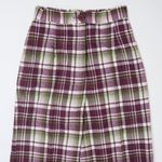 Vintage 70s Sears Purple Plaid Bell Bottom Pants Size 24 Photo 2