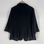 Skies Are Blue  Curvy Blazer Womens 2X Black Stretch Polka Dot Linen Notch Lapel Photo 7