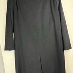 Vtg ALORNA 100% Wool Long Fur Collar Jacket Overcoat Black Size L Photo 10