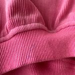 Glam Pink Waffle Knit Cropped Sweatshirt Photo 2